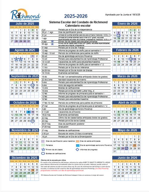 RCSS Spanish Calendar